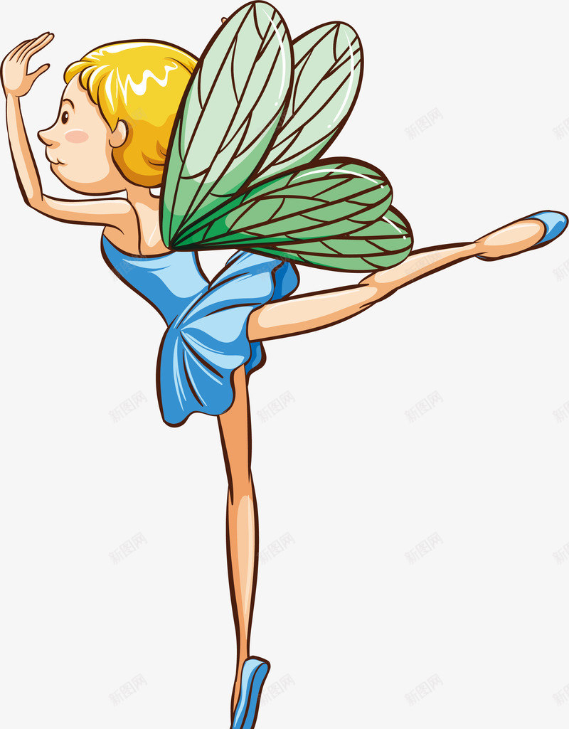 跳芭蕾的女孩矢量图ai免抠素材_88icon https://88icon.com 矢量png 翅膀 翅膀舞蹈 表演节目 跳舞 跳芭蕾 矢量图