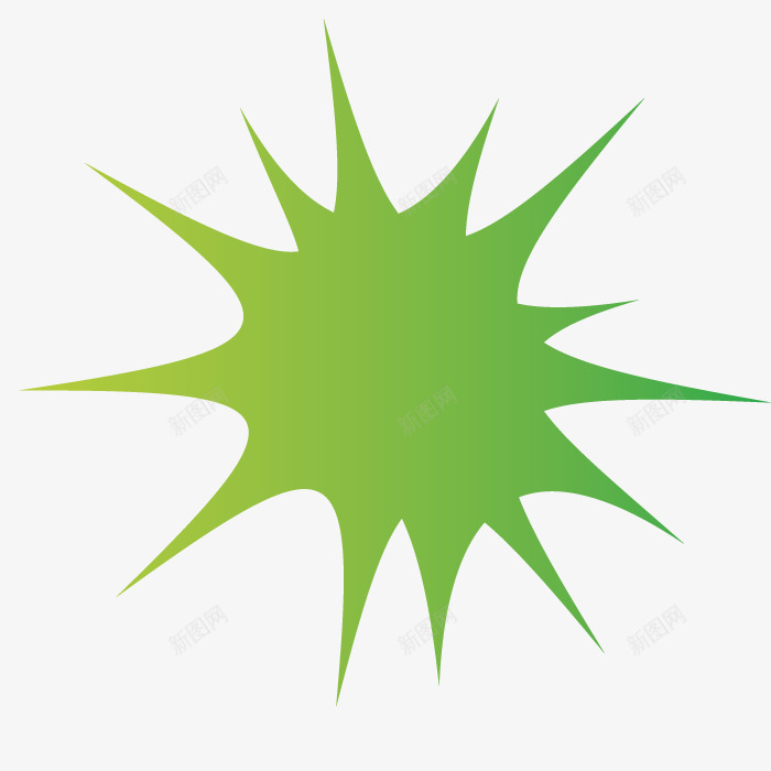 绿色泼溅标志png免抠素材_88icon https://88icon.com 泼溅 渐变 爆炸 绿色