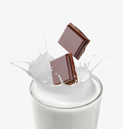 手绘巧克力牛奶饮品素材
