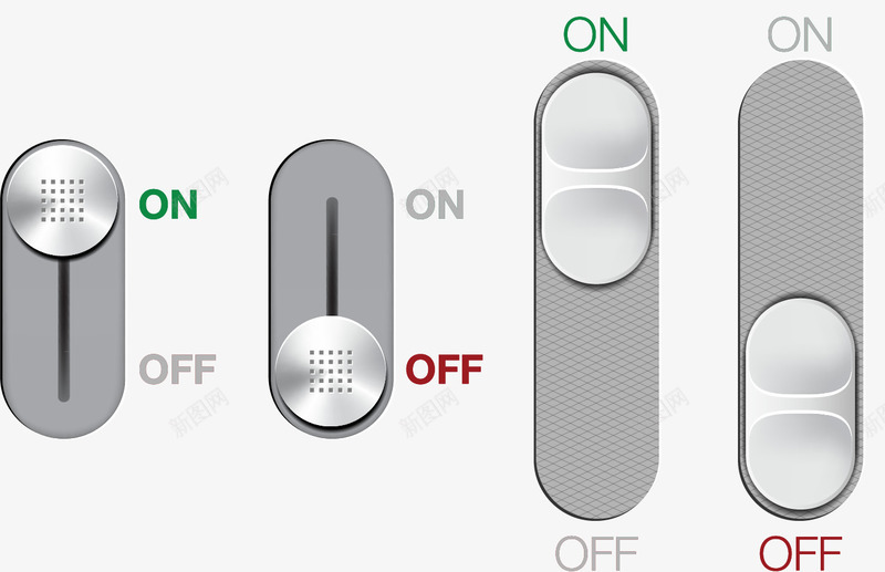 电源开关按钮png免抠素材_88icon https://88icon.com OFF ON 开关 按钮 电器按钮 电源 电脑开关