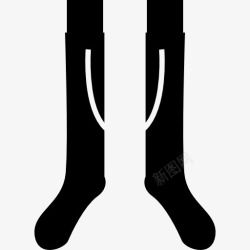 黑袜子足球长袜图标高清图片