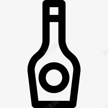 红酒瓶简笔画酒图标图标