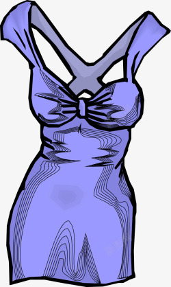 蓝色吊带裙子素材