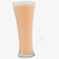 褐色透明玻璃杯淡褐色水蜜桃汁高清图片