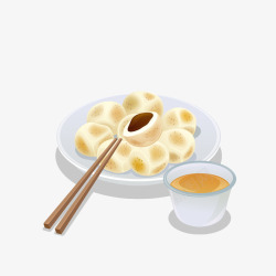 手绘年糕素材