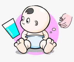 宝宝喝水宝宝不想喝水高清图片