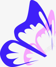 翩翩起舞的紫粉色蝴蝶翅膀素材