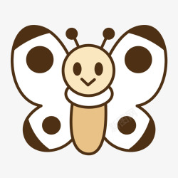 卡通手绘可爱的小蝴蝶素材