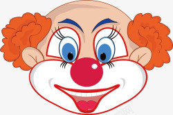 可爱红鼻子小丑滑稽的小丑矢量图高清图片