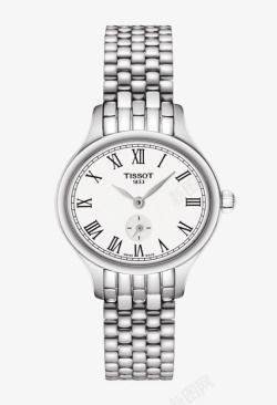 天梭腕表手表银色机械女表素材