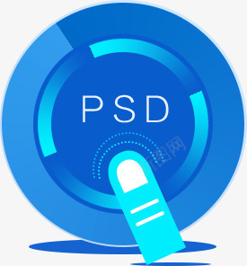 psd蓝色圆形按钮手指卡通png免抠素材_88icon https://88icon.com psd 卡通 圆形 手指 按钮 蓝色