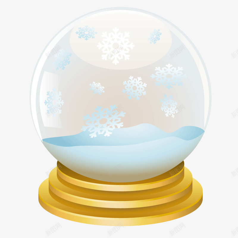 黄色底座玻璃雪景球体矢量图ai免抠素材_88icon https://88icon.com 底座 玻璃 球体 雪景 黄色 矢量图