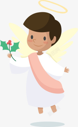 圣诞节可爱小天使装饰图案素材