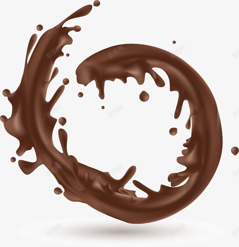飞溅液体巧克力果汁矢量图ai免抠素材_88icon https://88icon.com 巧克力 巧克力广告 液体 液体巧克力 矢量png 飞溅液体 矢量图