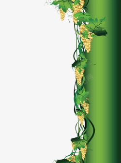 黄葡萄创意简约美食手绘葡萄园图高清图片