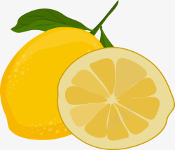金色柠檬水果图矢量图素材
