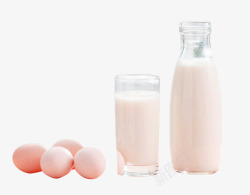 鸡蛋牛奶玻璃杯装饰图案素材