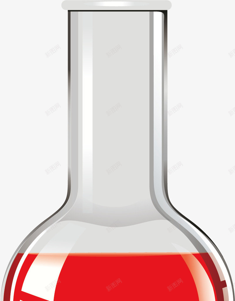 装有红色液体的瓶子矢量图ai免抠素材_88icon https://88icon.com 化学实验 实验器具 实验药品 玻璃瓶 红色液体 矢量图