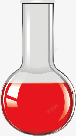 红色化学因子装有红色液体的瓶子矢量图高清图片
