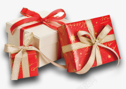 红色简约礼物盒装饰图案素材