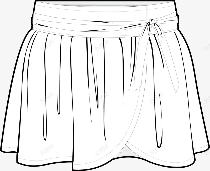 百褶裙png免抠素材_88icon https://88icon.com 女装 服装 服饰 百褶裙 矢量服饰 短裙 衣服 衣服褶皱 裙子 褶皱服装