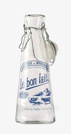 透明玻璃牛奶瓶素材