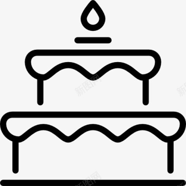 食品和餐厅生日蛋糕图标图标