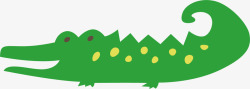 绿色小鳄鱼绿色的小鳄鱼矢量图高清图片