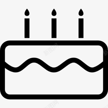 庆典生日蛋糕蜡烛图标图标