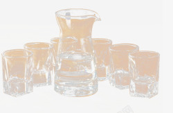 家用分酒器套装创意无铅玻璃白酒杯一口杯高清图片