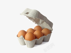 鸡蛋盒子素材新鲜土鸡蛋高清图片
