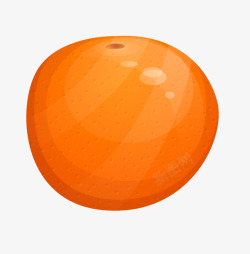 橙色水彩美味橘子素材