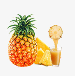 新鲜的菠萝汁素材