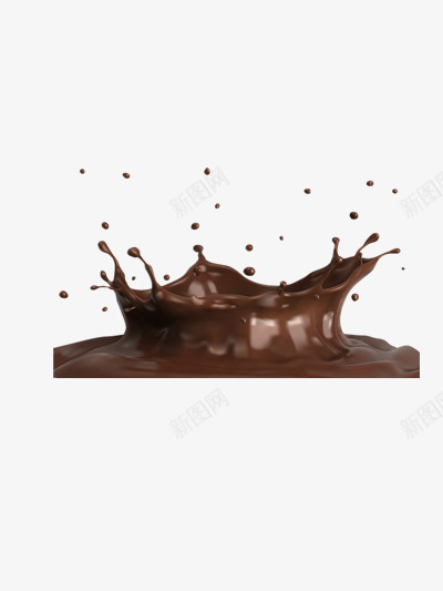 巧克力png免抠素材_88icon https://88icon.com 巧克力 巧克力酱 液体巧克力 融化 飞溅