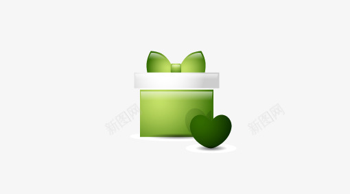 绿色礼物盒图标图标