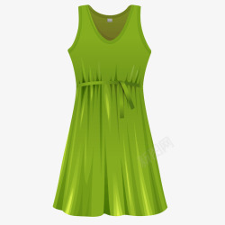 青色绿色女士裙子衣服矢量图素材