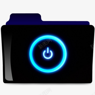 个性蓝色按钮超个性的文件夹图标图标