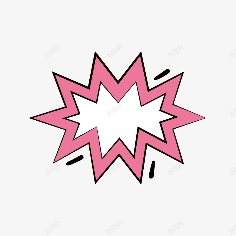 粉色爆炸框png免抠素材_88icon https://88icon.com 促销框 卡通图案 爆炸 爆炸框