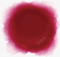 紫红色水彩墨迹矢量图素材