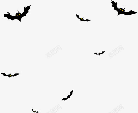 天使翅膀素材唯美黑色蝙蝠图标图标
