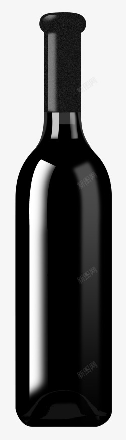 黑色葡萄酒酒瓶素材