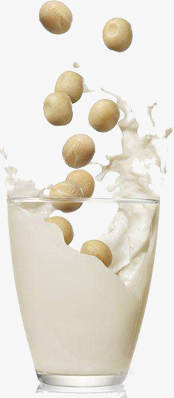 牛奶洒出的状态飞溅的牛奶上空有黄豆高清图片