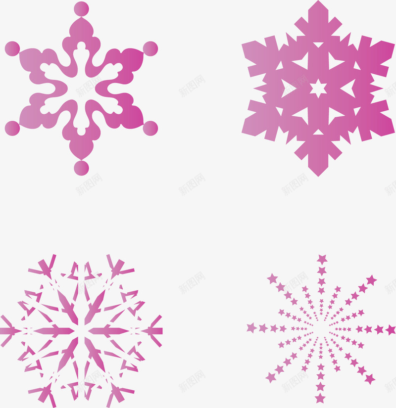 粉色雪花png免抠素材_88icon https://88icon.com 冬天 漫天飞雪 矢量漫天飞雪素材 矢量飞雪 粉色雪花素材 雪花素材