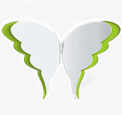 绿色翅膀的蝴蝶素材