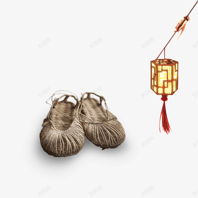 湘西玻璃灯和草鞋图psd免抠素材_88icon https://88icon.com 免抠图素材 湘西 湘西文化 玻璃灯 草鞋