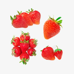 新鲜红色草莓合集素材