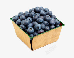 一盒蓝莓素材