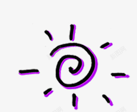紫色发光线绘png免抠素材_88icon https://88icon.com 发光 散发 紫色 线条