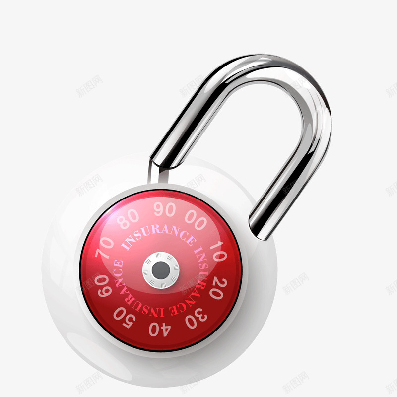 红色玻璃质感金属锁具png免抠素材_88icon https://88icon.com 玻璃 红色 质感 金属 锁具