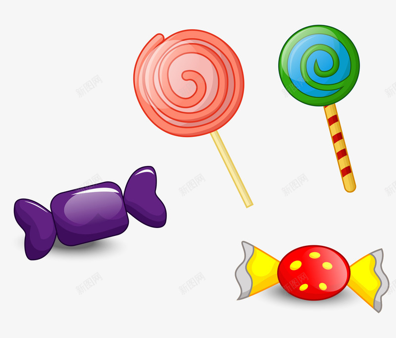 卡通手绘彩色棒棒糖漂亮糖果png免抠素材_88icon https://88icon.com 卡通的棒棒糖 平面糖果 彩色的棒棒糖 手绘的糖果 漂亮的糖果